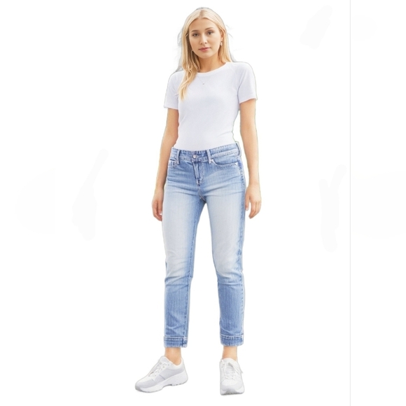 Cache Boyfriend Cut Ankle Jeans Relaxed Fit Light Blue Size 4 - Picture 11 of 13